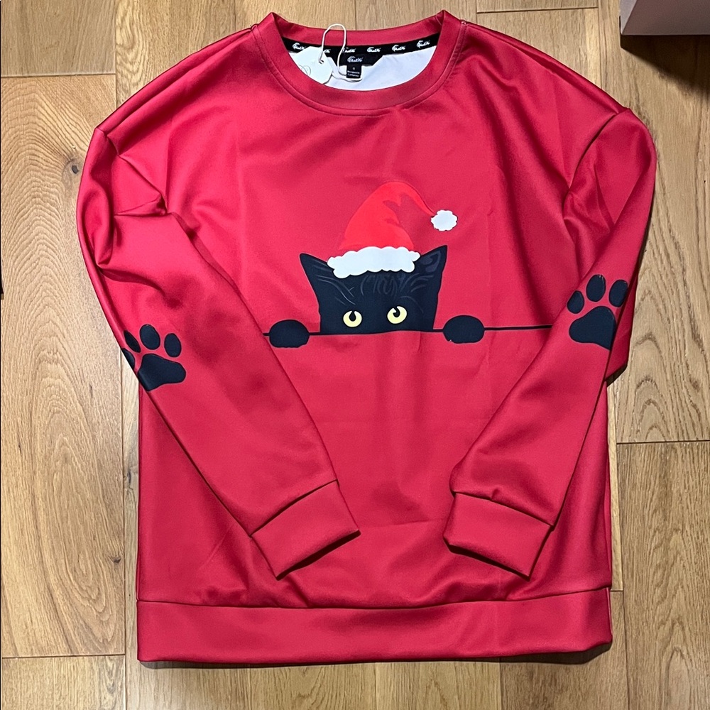 Christmas cat sweatshirt